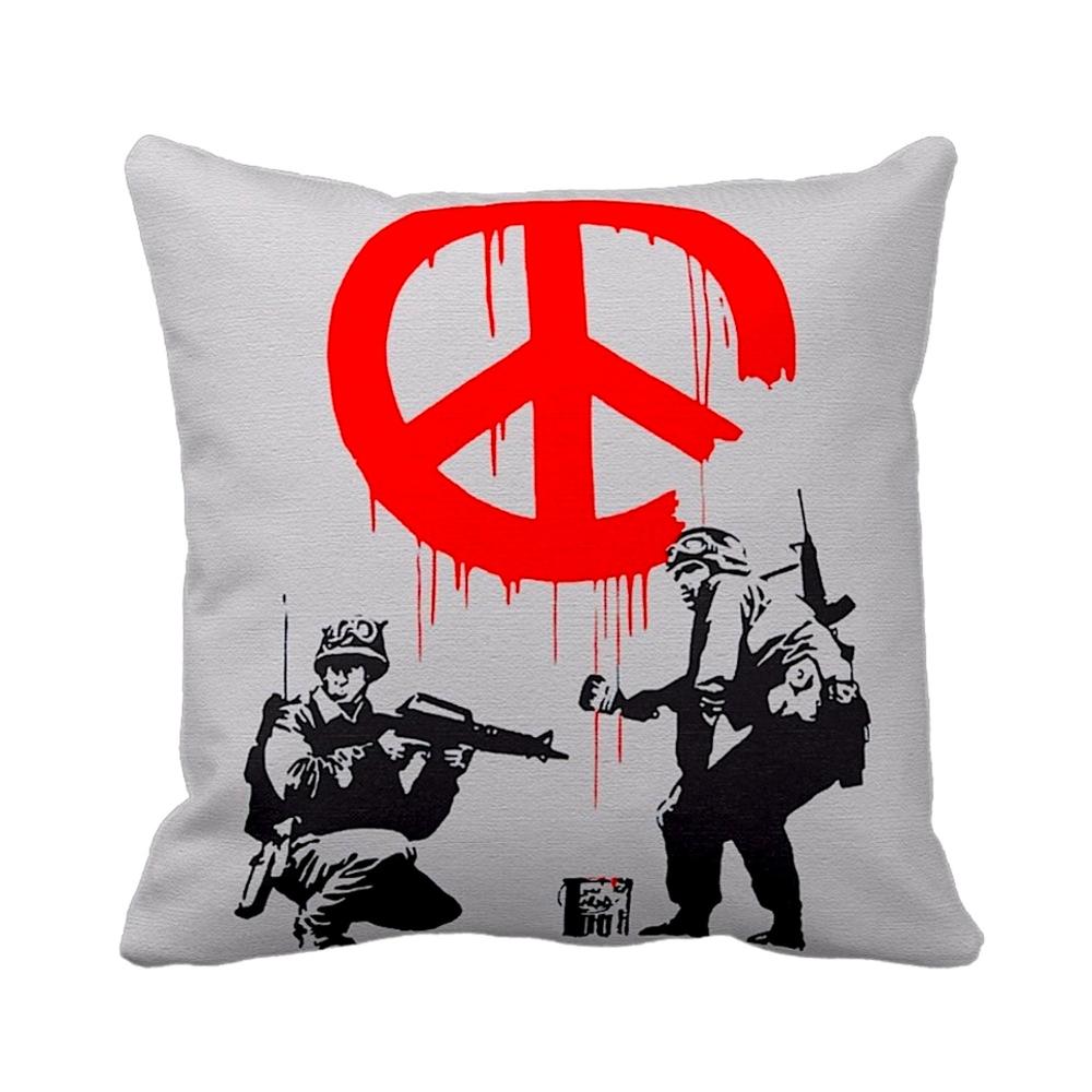 Soldiers Painting Peace Sign | Banksy | iLeesh